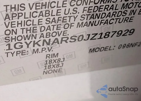 2018 Cadillac Xt5 Standard from USA, damaged, VIN 1GYKNARS0JZ187929